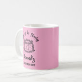 Zwarte boog bindt haar twintiger 30e verjaardag va koffiemok (Voorkant links)