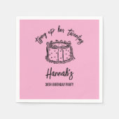 Zwarte boog bindt haar twintiger 30e verjaardag va servet (Voorkant)