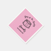 Zwarte boog bindt haar twintiger 30e verjaardag va servet (Hoek)