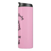 Zwarte boog bindt haar twintiger 30e verjaardag va thermosbeker (Geroteerd rechts)