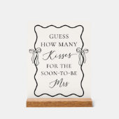 Zwarte Boog Bruidsdouche Raad Hoeveel Kussen Acryl Bord (Voorkant)