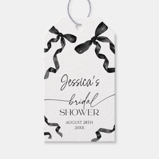 Zwarte Boog Bruidsfeest  Cadeaulabel (Voorkant)