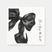 Zwarte Boog Bruidsfeest Servet (Voorkant)