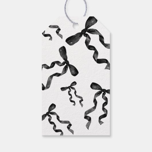 Zwarte Boog Bruidsfeestje  Cadeaulabel (Achterkant)