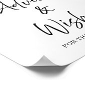 Zwarte Boog Bruiloft Borrel Advies & Wensen Bord Poster (Hoek)