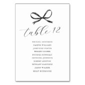 Zwarte Boog Bruiloft Zitplaatsen Kaart (Achterkant)