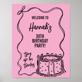 Zwarte boog die haar twintiger jaren vastbindt 30e poster