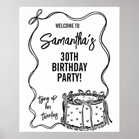 Zwarte boog die haar twintiger jaren vastbindt 30e poster (Voorkant)