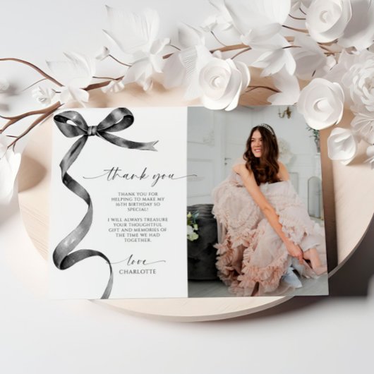 Zwarte Boog Foto Dankkaart Kaart