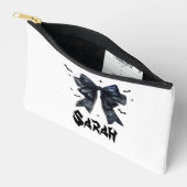 Zwarte Boog Goth Tote Bachelorette Bruidsmeisje ca Etui (Open)