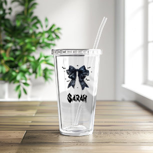 Zwarte Boog Gothische Tote Bachelorette Bruidsmeis Acryl Drinkbeker