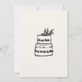 Zwarte boog handgetekend Stijlvolle trendy bruilof Save The Date (Achterkant)