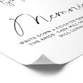 Zwarte Boog Herinneringen met de bruid Poster (Hoek)