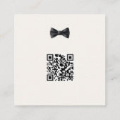 Zwarte Boog Huwelijks QR-code Details kaart (Achterkant)