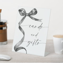 Zwarte boog Kaarten en geschenken Reclamebord Met Voetstuk