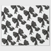 Zwarte boog met gouden glamour cadeaupapier (Vlak)