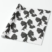 Zwarte boog met gouden glamour cadeaupapier (Uitgerold)