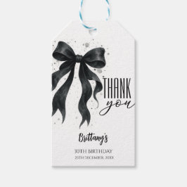 Zwarte Boog Moderne 30e Verjaardag  Cadeaulabel