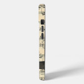 Zwarte boog op  bladmuziek Case-Mate iPhone case (Achterkant / Links)