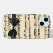 Zwarte boog op  bladmuziek Case-Mate iPhone case (Achterkant (horizontaal))