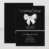 Zwarte boog parel verjaardag kaart (Voorkant / Achterkant)