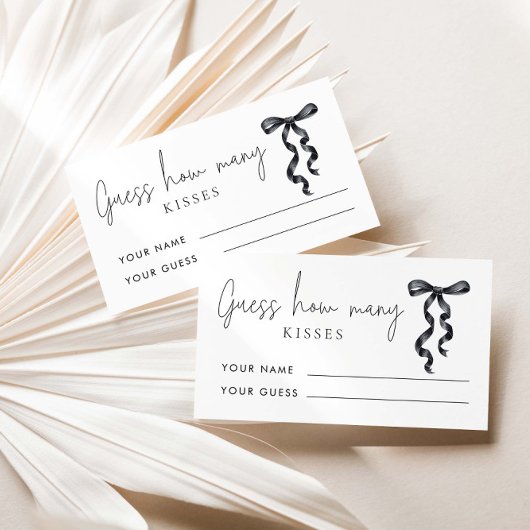 Zwarte boog Raad hoeveel kussen bruidsspel Informatiekaartje