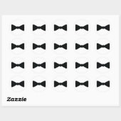 zwarte boog stropdas pictogram ronde sticker (Vel)