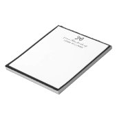 Zwarte boog, van het bureau van notitieblok (Linkerzijde)