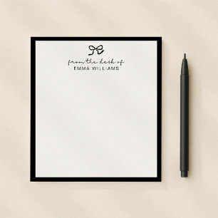 Zwarte boog, van het bureau van notitieblok