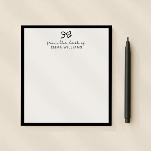 Zwarte boog, van het bureau van notitieblok