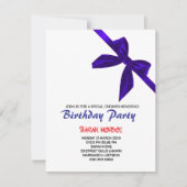 Zwarte Boog Verjaardag Uitnodiging Sjabloon, (Voorkant)