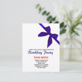 Zwarte Boog Verjaardag Uitnodiging Sjabloon, (Staand voorkant)