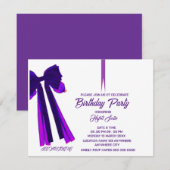 Zwarte Boog Verjaardagsuitnodiging Template, Bewer Kaart (Voorkant / Achterkant)