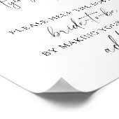 Zwarte boog Vrijgezellenfeest - Help de drukke bru Poster (Hoek)