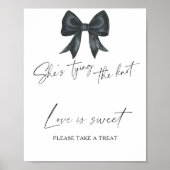 zwarte boog vrijgezellenfeest Liefde is lief neem  Poster (Voorkant)