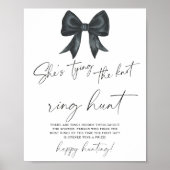 Zwarte boog vrijgezellenfeest Ringjacht spel Poster (Voorkant)