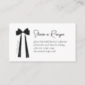 Zwarte boog ze bindt het knoop vrijgezellenfeest informatiekaartje (Voorkant)