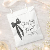 Zwarte Boog Ze Knoopt de Knoop Bruidsfeest Bedankzakje (Geknipt)