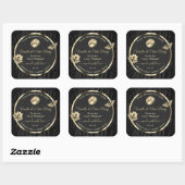 Zwarte-Boom Bark Hout Goud Etiket Logo (Vel)