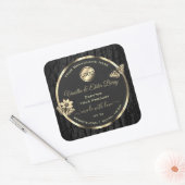 Zwarte-Boom Bark Hout Goud Etiket Logo (Envelop)