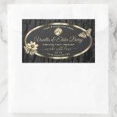 Zwarte-Boom Bark Hout Goud Etiket Logo (Tas)