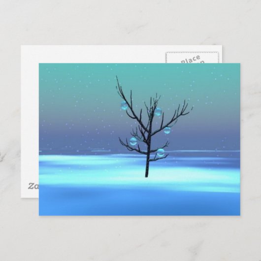 Zwarte boom briefkaart (Voorkant / Achterkant)