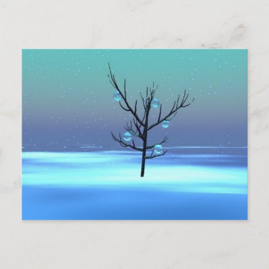 Zwarte boom briefkaart (Voorkant)