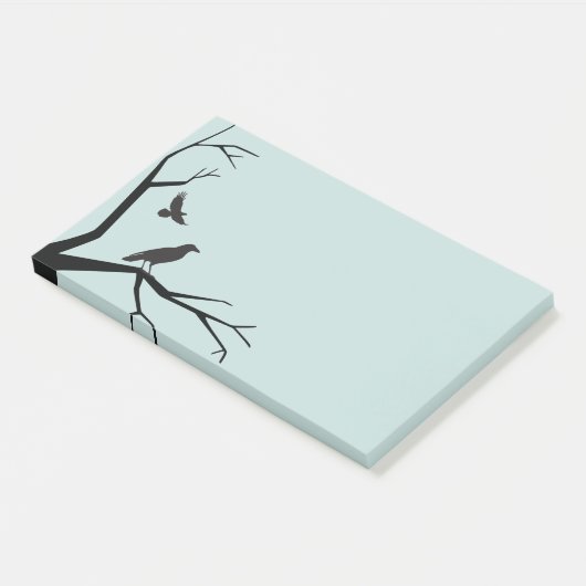 Zwarte boom en Ravens Post-it® Notes (Schuin)