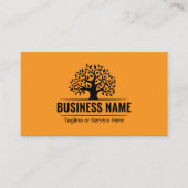Zwarte Boom Logo Professionele Landschapsarchitect Visitekaartje (Voorkant)