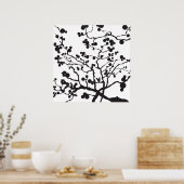 zwarte boom poster (Keuken)