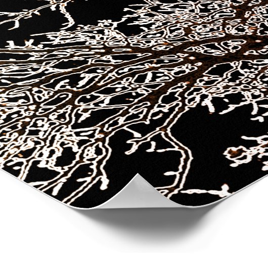 Zwarte boom poster (Hoek)