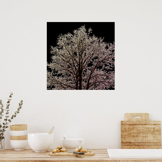 Zwarte boom poster (Keuken)