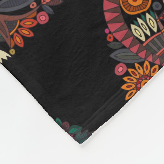 zwarte boom van leven fleece deken (Hoek)