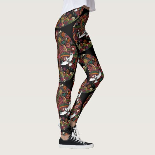 zwarte boom van leven leggings (Rechts)